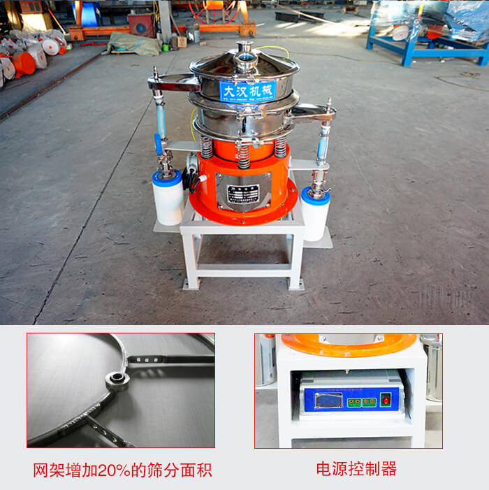 氣體保護振動篩網架增加20%的篩分面積。